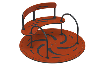Psagot Playgrounds Inclusive Merry-Go-Round - floor-level rubber connector for easy access
