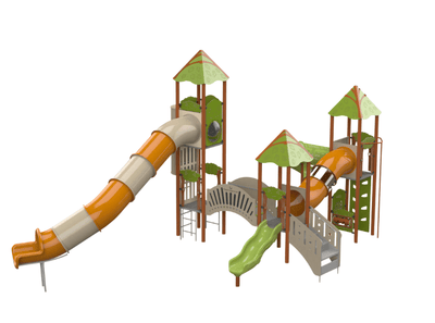 Psagot Playgrounds Chicago Commercial Playground - Alternate angle of play structure