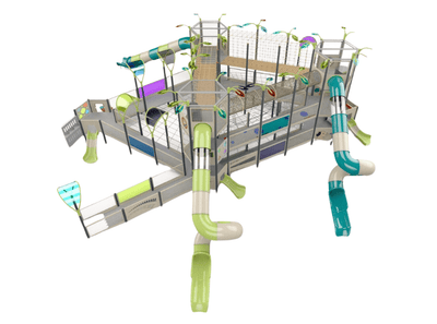 Psagot Playgrounds Grand Prairie Inclusive Commercial Playground - wheelchair accessible steel post play system