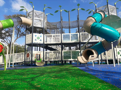 Psagot Playgrounds Grand Prairie Inclusive - play elements detail