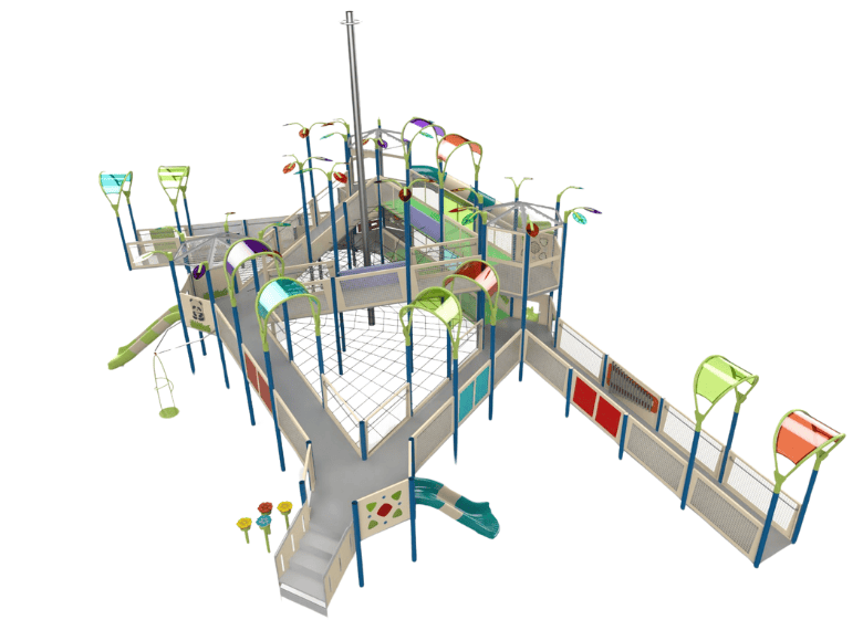 Psagot Playgrounds Grand Rapids InclusiveB Accessible Playground - HDPE play system for ages 5-12