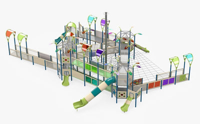 Psagot Playgrounds Grand Rapids InclusiveB Accessible Playground - Alternate angle of play structure