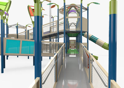 Psagot Playgrounds Grand Rapids InclusiveB Accessible Playground - Detail view of play elements