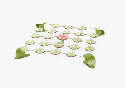 Psagot Playgrounds Lily Pad Spring - overhead view of lily pad walkways