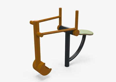 Psagot Playgrounds Mini Digger - digging mechanism and stick controls detail