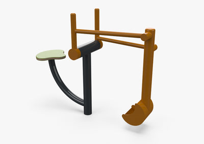 Psagot Playgrounds Mini Digger - toddler operating the sand digging system