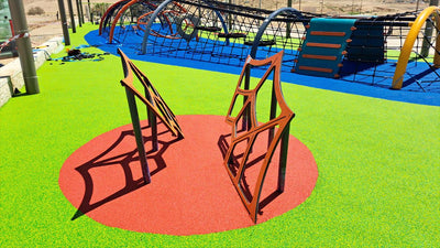 Psagot Playgrounds Ninja Spider Web - structure height and profile view