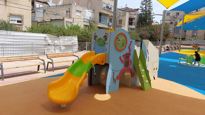 Psagot Playgrounds Happy Jungle - detail of accessible play elements