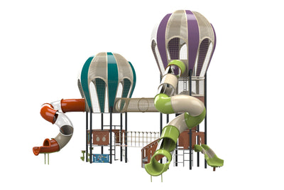 Psagot Playgrounds Balloons A2 Commercial Playground - large steel post play system for ages 5-12