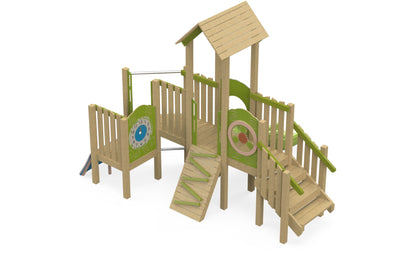 Psagot Playgrounds Ristretto - alternate angle showing toddler slide