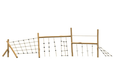 Psagot Playgrounds Karma - climbing elements at various angles and cable system