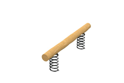 Psagot Playgrounds Balance Beam Spring Robinia - side view showing natural Robinia construction