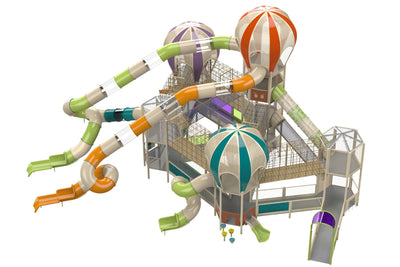 Psagot Playgrounds Balloons 31 - alternate angle showing climbing elements