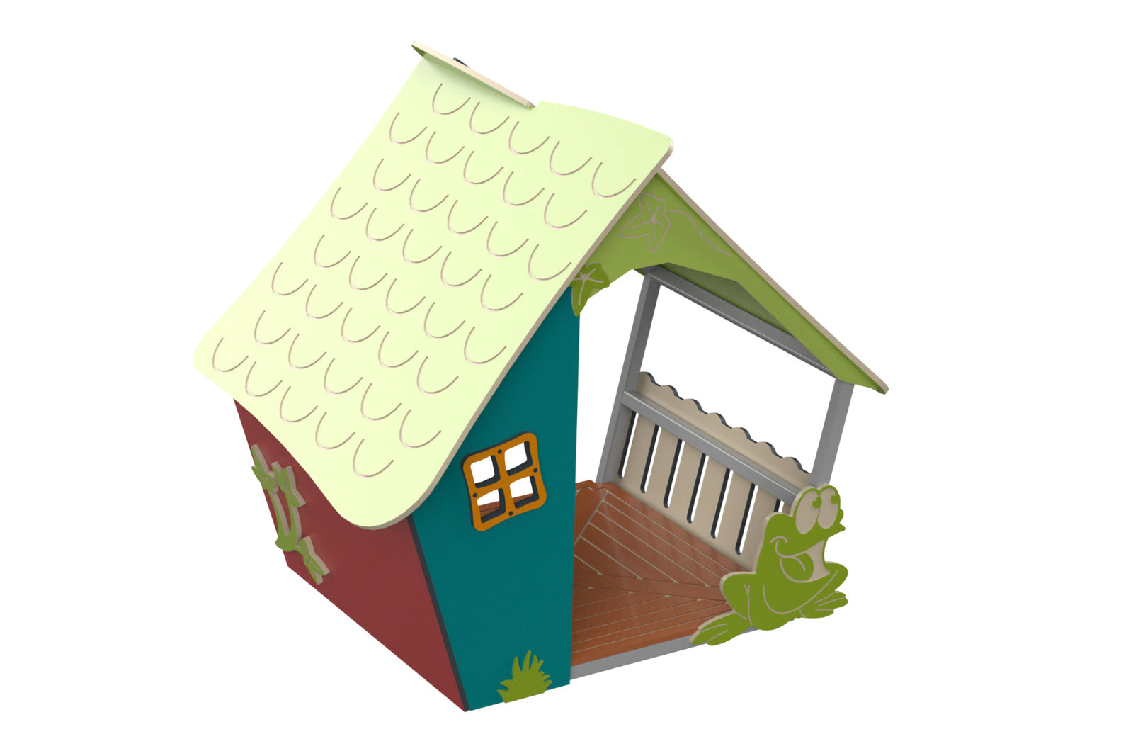 Psagot Playgrounds Grandpa's House - HDPE toddler cabin with climbing and sliding for ages 2-5