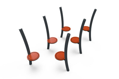 Psagot Playgrounds Ninja Pipe Path - course layout and spacing overview