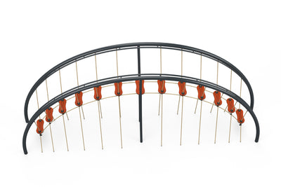 Psagot Playgrounds Ninja Swinging Bridge - rope bridge obstacle for balance and leg strength