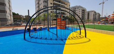 Psagot Playgrounds Ninja Swinging Bridge - ninja course integration perspective