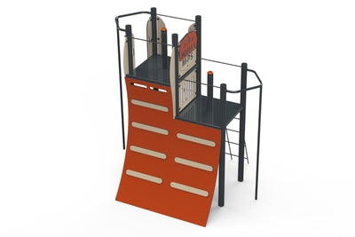 Psagot Playgrounds Ninja Victory Tower - HDPE climbing walls at two heights