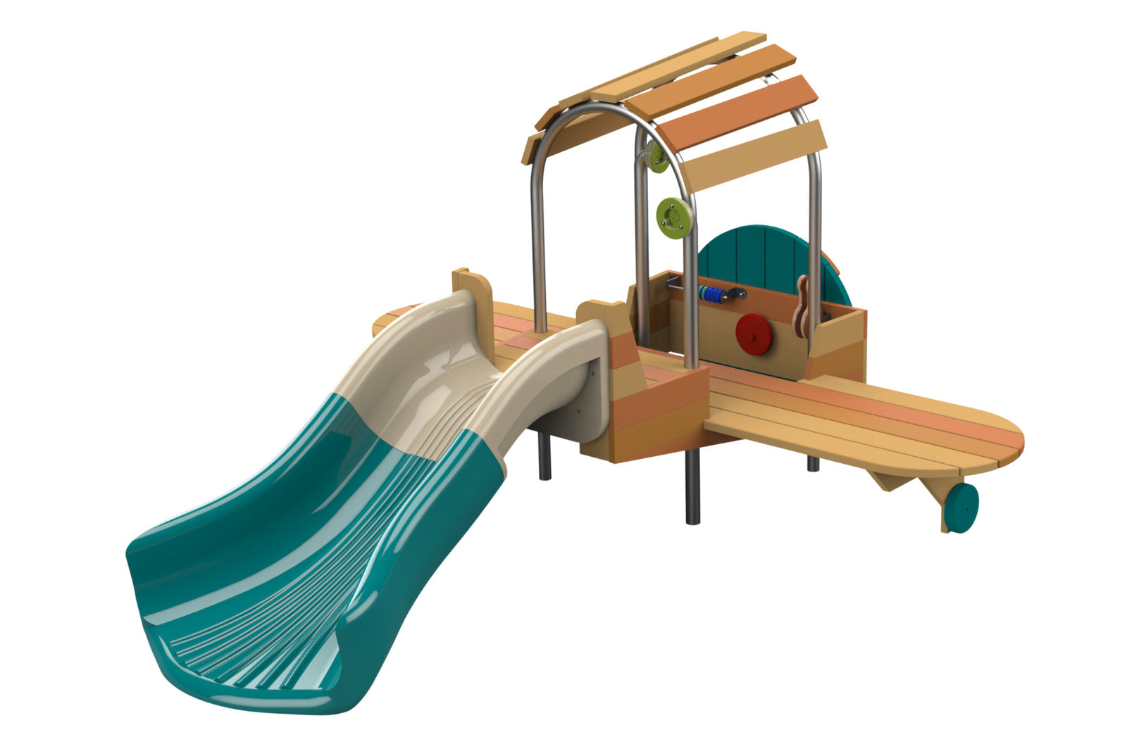 Psagot Playgrounds Aardvark - Robinia wood toddler airplane play structure for ages 2-5