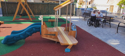 Psagot Playgrounds Aardvark - toddler play area with climbing elements