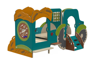 Psagot Playgrounds Scoop Tractor - alternate angle showing front scoop design