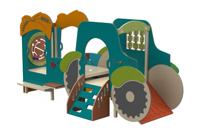 Psagot Playgrounds Scoop Tractor - detail of climbing and sliding elements