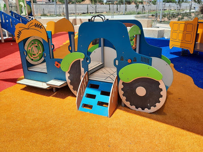 Psagot Playgrounds Scoop Tractor - rear view
