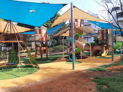 Psagot Playgrounds Metropolis Commercial Playground - Overhead layout view