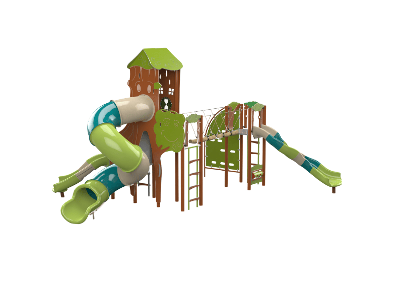 Psagot Playgrounds St. Paul Commercial Playground - HDPE play system with climbing and rope for ages 5-12