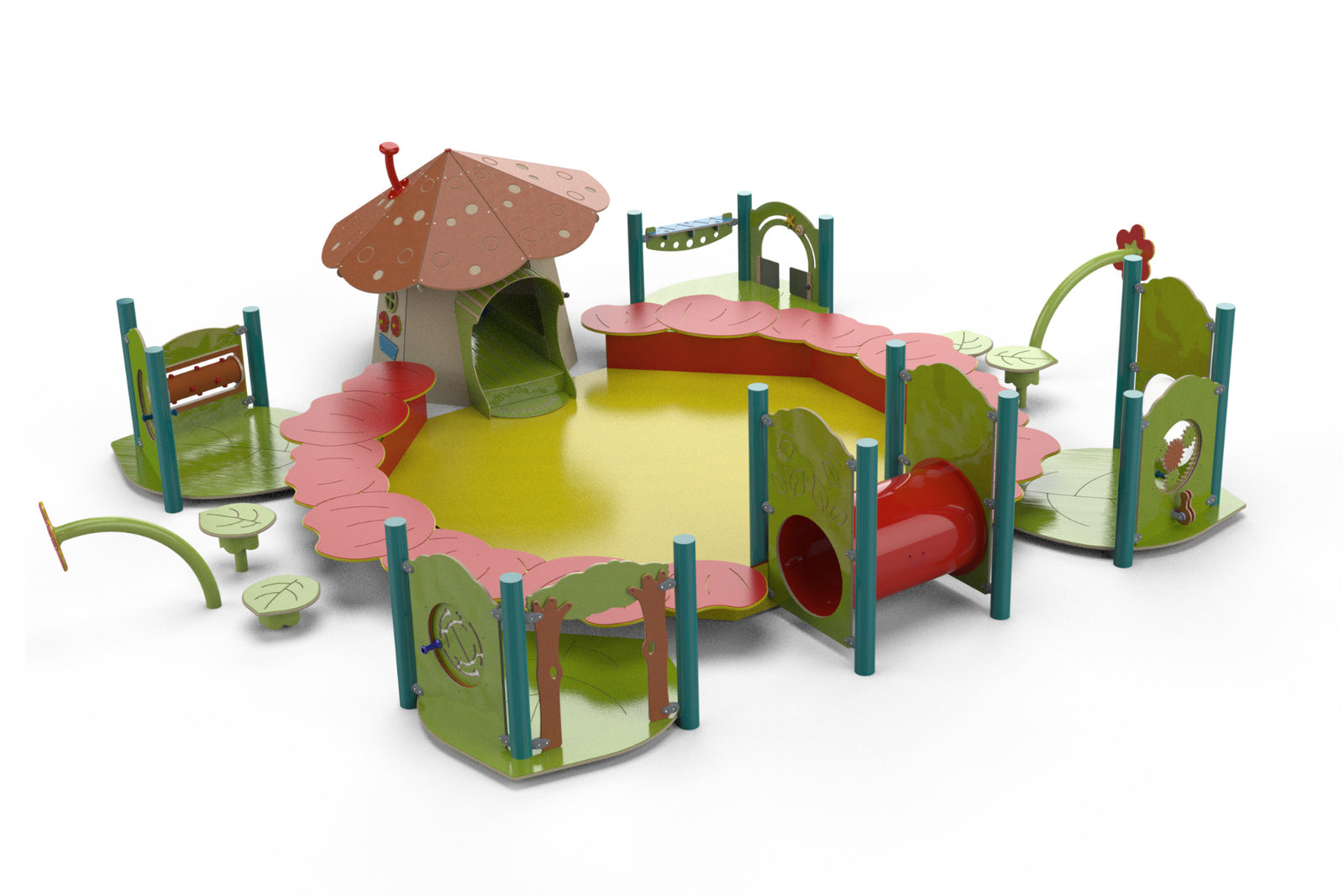 Psagot Playgrounds Denali - sensory activity area with interactive panels for ages 2-5