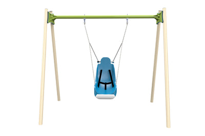 Psagot Playgrounds Beckman Accessible Swing - accessible swing with supportive HDPE seat