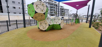 Psagot Playgrounds Climbing Rocks B - overhead view of boulder layout