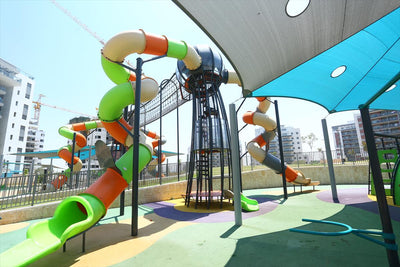 Psagot Playgrounds Bubbles B - detail of rope bridge connection