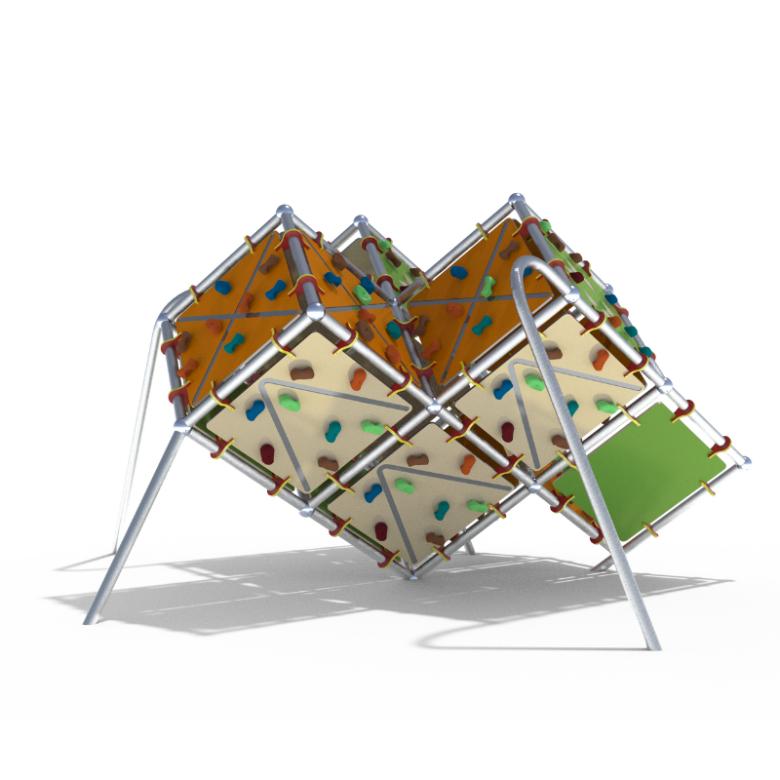 Psagot Playgrounds Climbing Cubes - multi-cube climbing structure with colored holds for ages 5-12