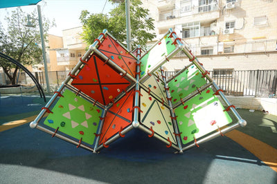 Psagot Playgrounds Climbing Cubes - overhead layout view