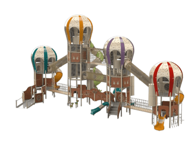 Psagot Playgrounds Balloons 4 - climbing elements between towers