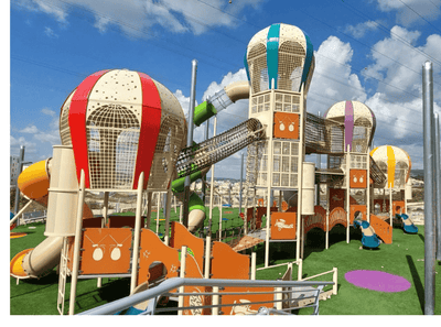 Psagot Playgrounds Balloons 4 - balloon domes from above