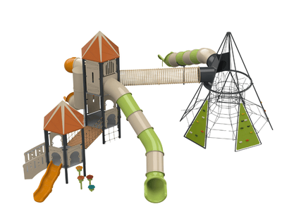 Psagot Playgrounds Colorado Springs B - alternate angle showing climbing pyramid