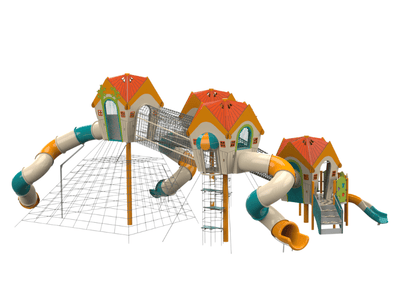 Psagot Playgrounds Long Beach 4B - long curved slide descent