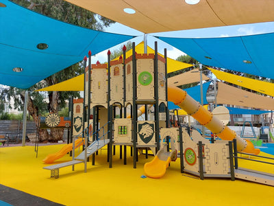 Psagot Playgrounds RichmondF Commercial Playground - Detail view of play elements