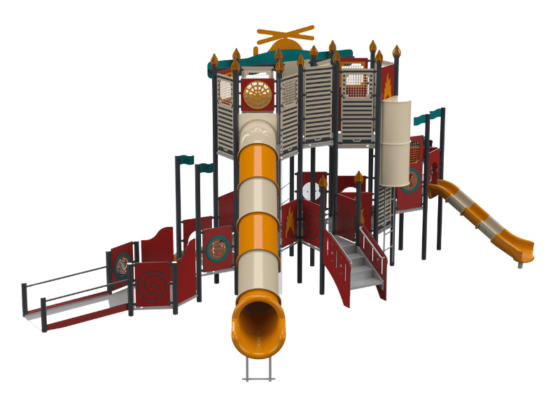Psagot Playgrounds RichmondC Commercial Playground - HDPE play system with climbing and wheelchair for ages 5-12