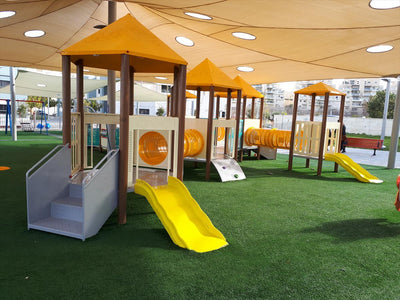 Psagot Playgrounds Olympia Accessible Playground - Overhead layout view