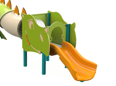 Psagot Playgrounds Dino the Dinosaur - alternate angle showing dinosaur tongue entrance