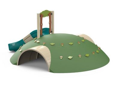 Psagot Playgrounds Hillside Slide B - alternate angle showing slide and crawling paths