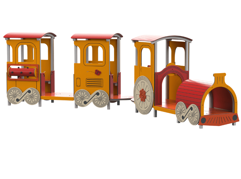 Psagot Playgrounds Thomas - HDPE play train with engine and carriages for ages 2-5