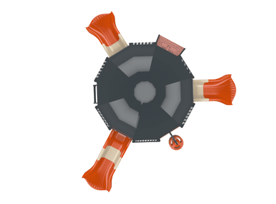 Psagot Playgrounds Lil Bubble - detail of ladder and rope climbing types