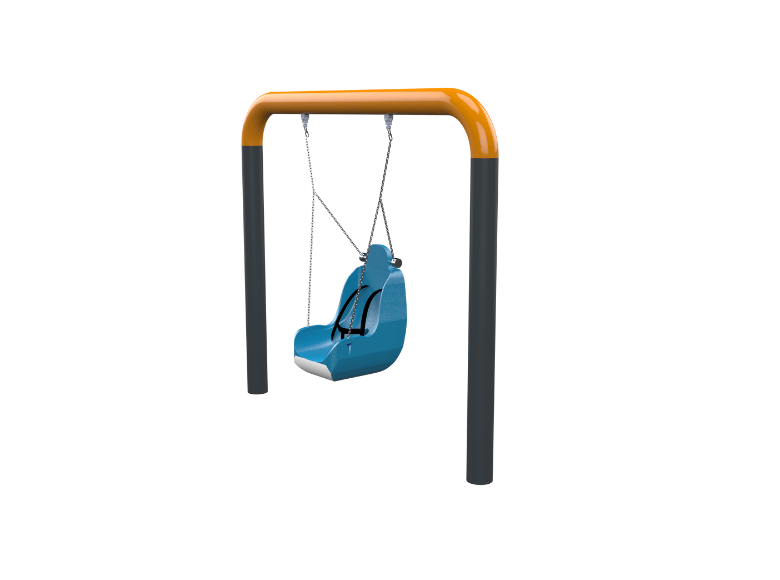 Psagot Playgrounds Square Frame Accessible Swing - modern square frame with accessible seat