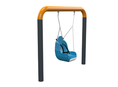 Psagot Playgrounds Square Frame Accessible Swing - square frame structure side view