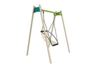 Psagot Playgrounds Inclusive Swing - rope seat and ground anchor detail