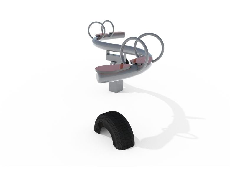 Psagot Playgrounds Pecan - S-shaped stainless steel seesaw for ages 2-12